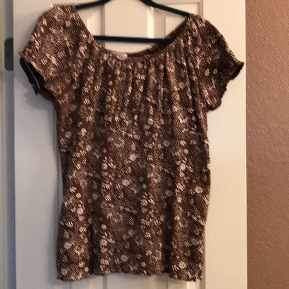 Cotton/polyester/spandex top